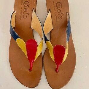 RARE  Vintage 1960s "Golo By Rapisardi" Leather Sandals - Fits Sz 8.5